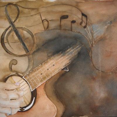 Gitaar 45x30 Verkocht