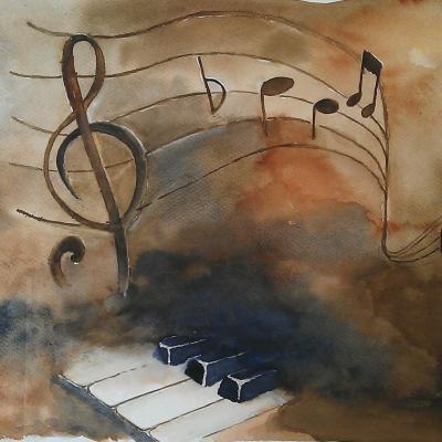 Piano 45x35 Verkocht