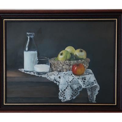 Melk En Appels Paneel Nieuw 2 30x40 verkocht